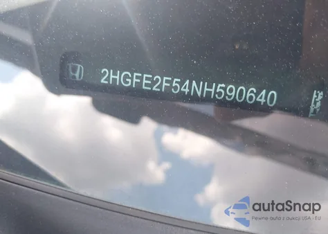 2022 Honda Civic Sport from USA, damaged, VIN 2HGFE2F54NH590640